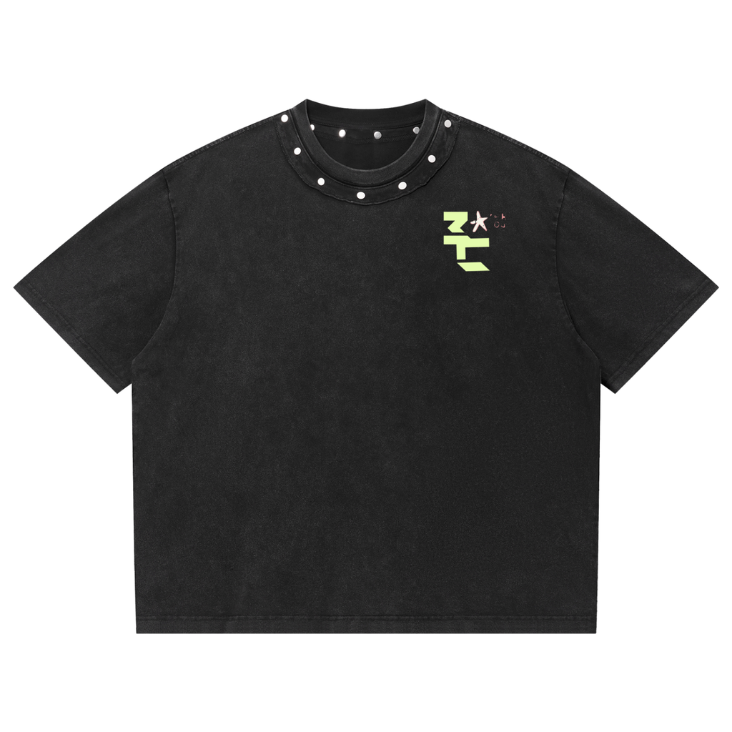W!LDCHILD backend child Boxy Studded T-Shirt