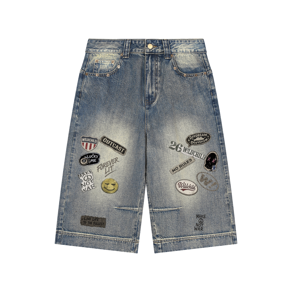 Forever Lit Denim Jhorts￼